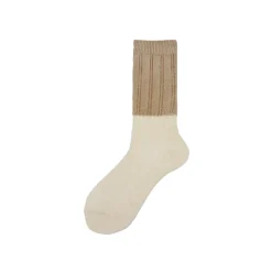 Calza corta a coste misto cashmere bicolor Jim