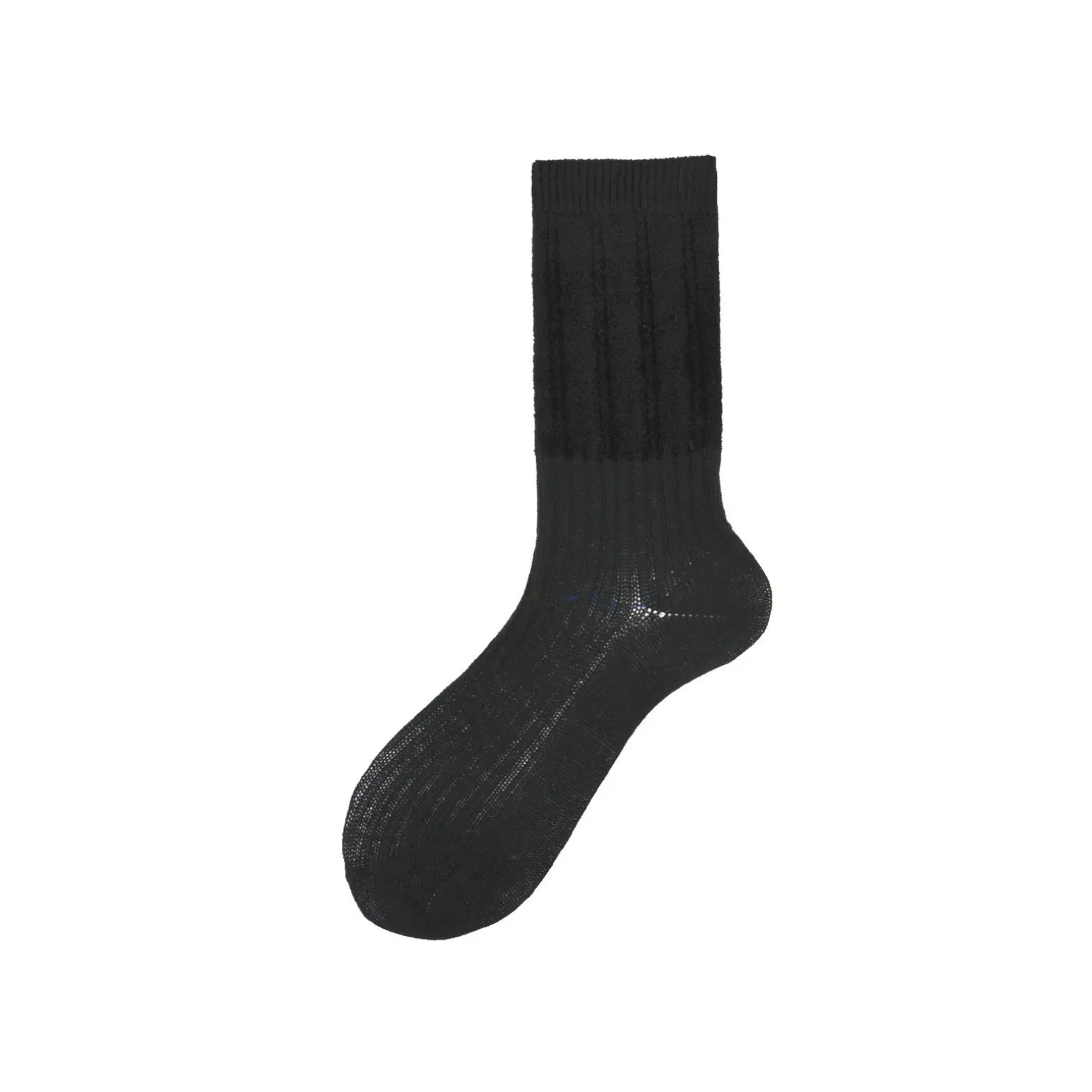 Calza corta a coste misto cashmere bicolor Jim