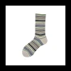 Calza corta da donna in cotone a righe colorate Ahri