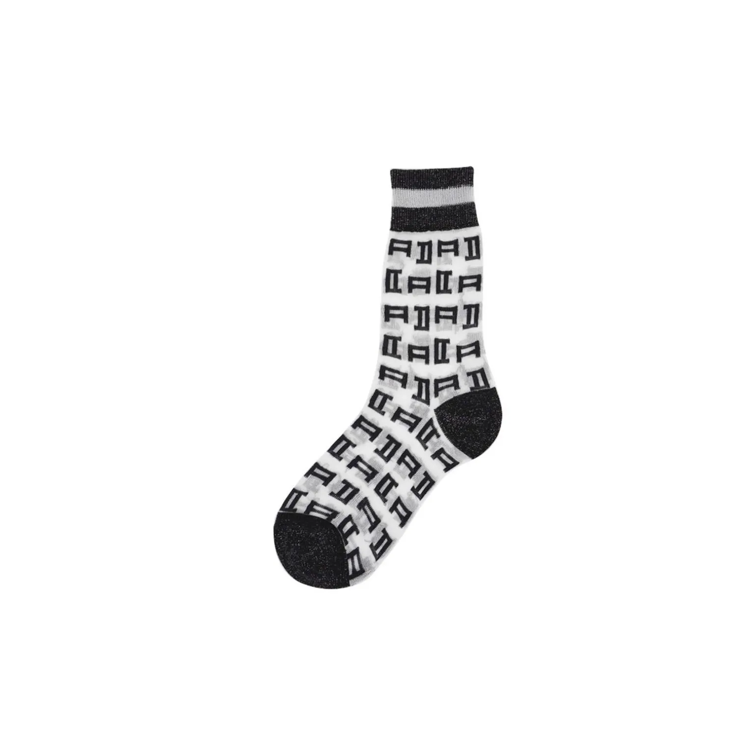 Calza corta da donna trasparente con logo Symbol