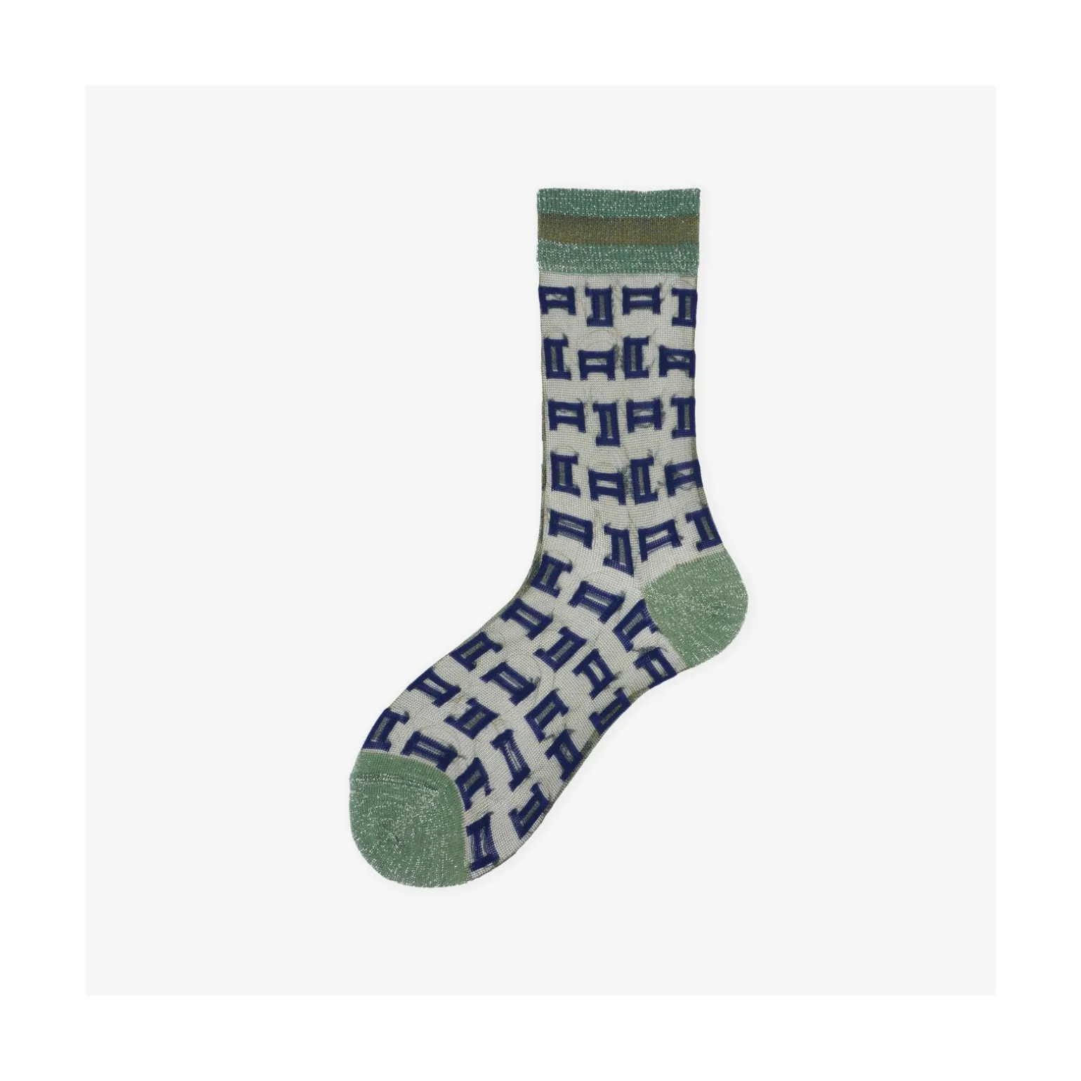 Calza corta donna in filo pesca con "A" all over Symbol