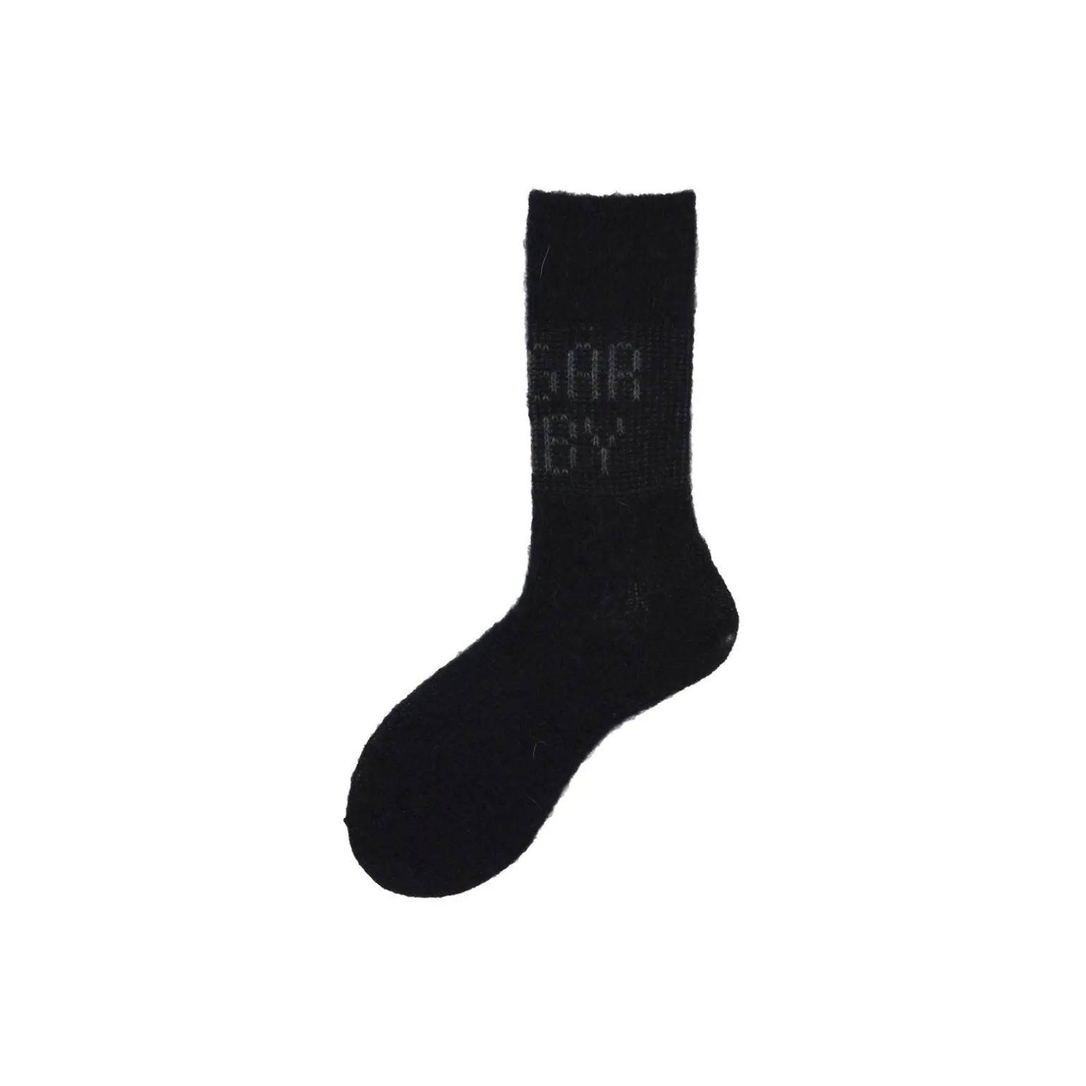 Calza corta in baby mohair con scritta Baby