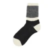 Calza corta in baby mohair a costa con rigone Clara