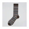 Calza corta in caldo cotone a righe multicolor John