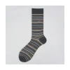 Calza corta in caldo cotone a righe multicolor John