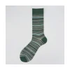 Calza corta in caldo cotone a righe multicolor John