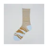 Calza corta in cotone a righe miste Jean