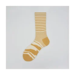 Calza corta in cotone a righe miste Jean