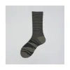 Calza corta in cotone a righe miste Jean