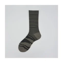 Calza corta in cotone a righe miste Jean