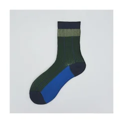 Calza corta in cotone a righe Moody