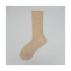 Calza corta in cotone bio e cashmere e seta a coste Gold