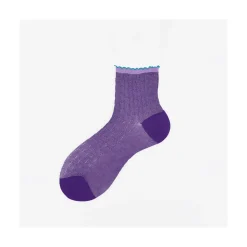 Calza corta in cotone con polso bambola Anemone