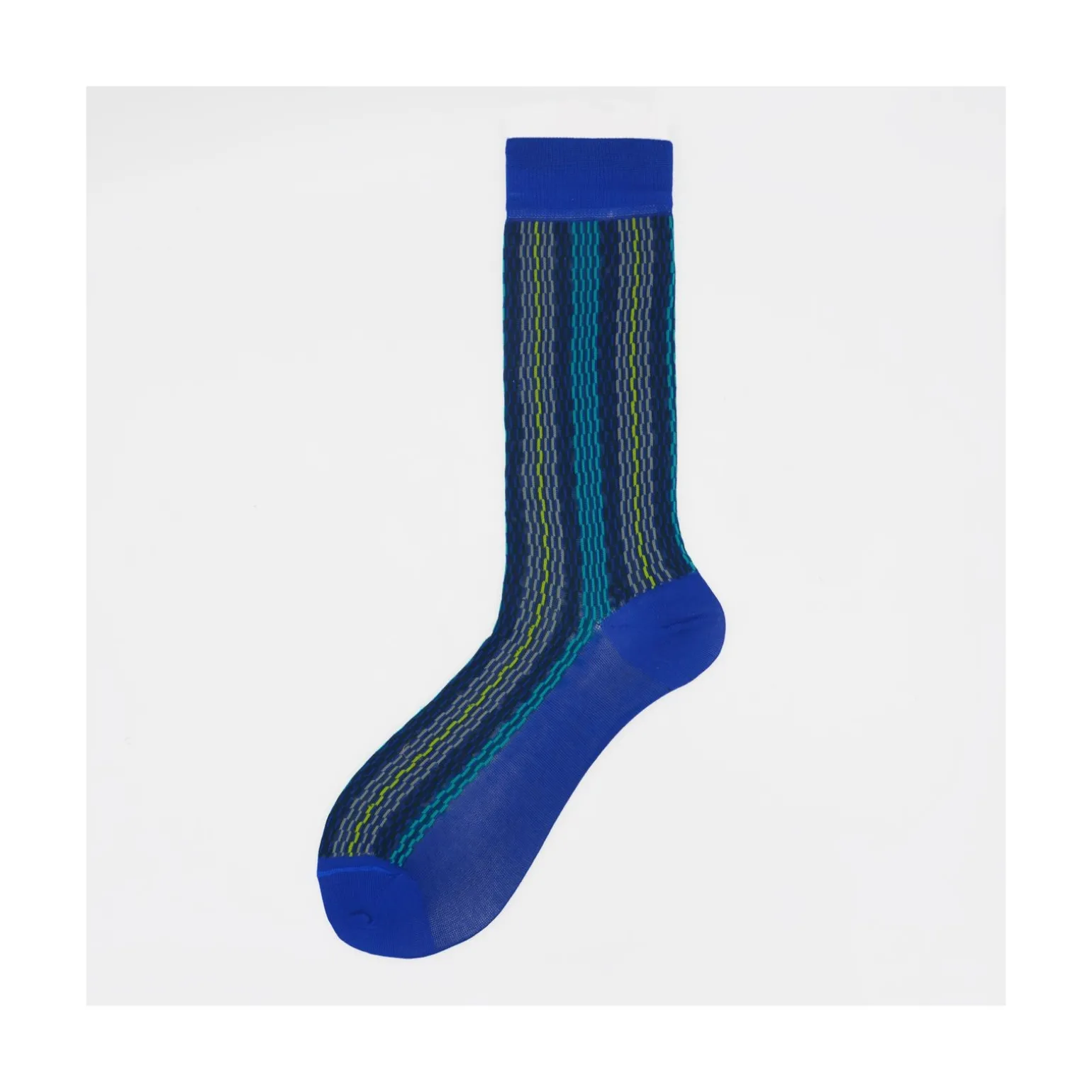 Calza corta in cotone con righe verticali Taric