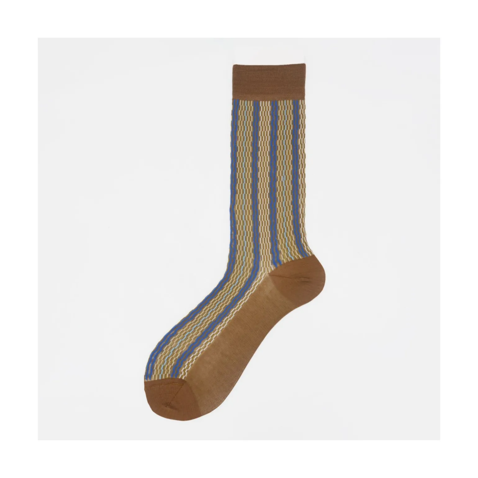 Calza corta in cotone con righe verticali Taric
