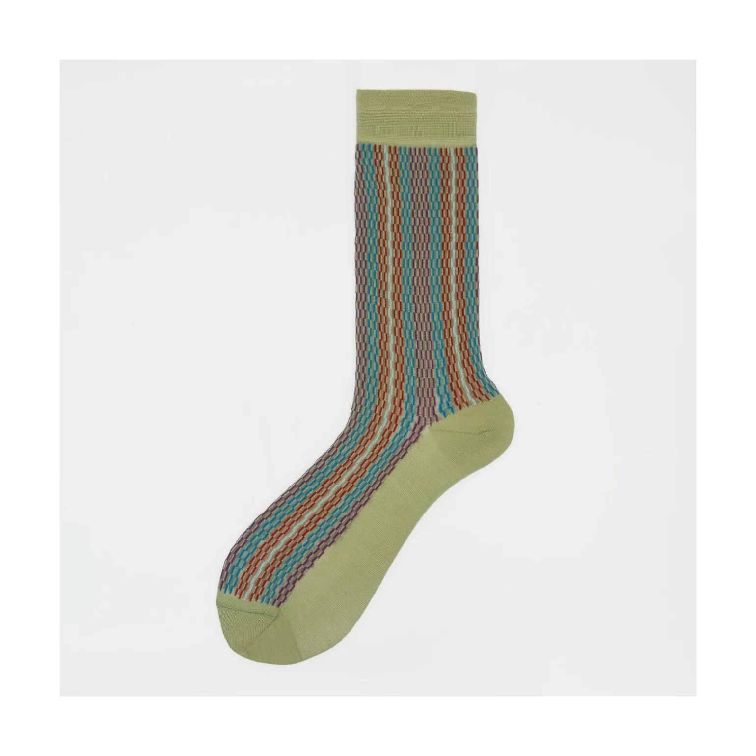 Calza corta in cotone con righe verticali Taric