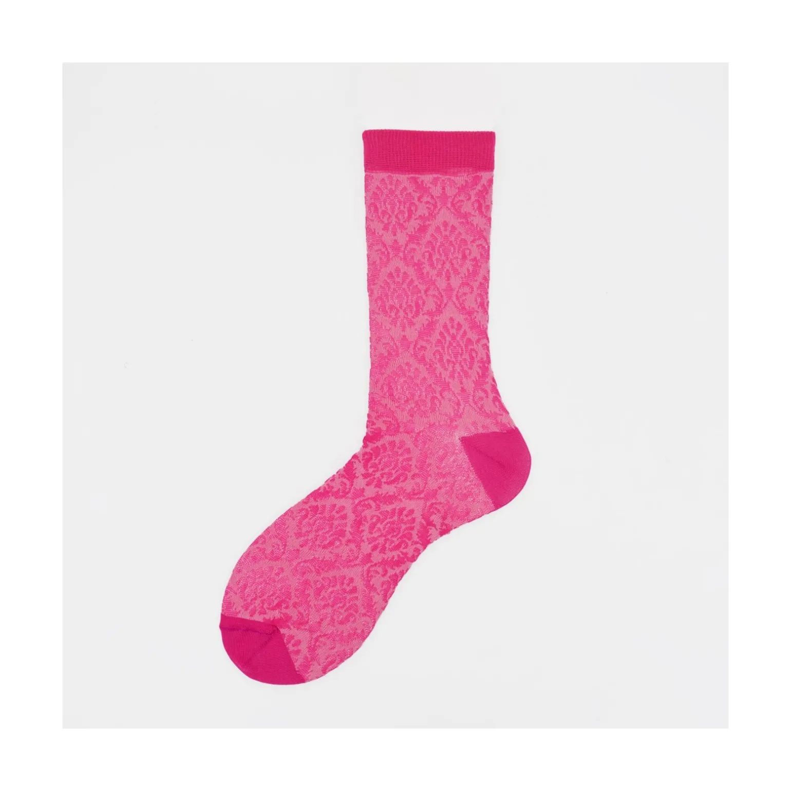 Calza corta in cotone con motivo broccato Smilace