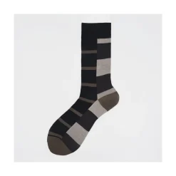 Calza corta in cotone con righe Alloro