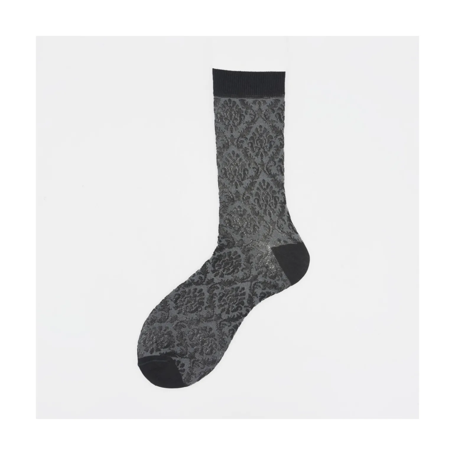 Calza corta in cotone con motivo broccato Smilace