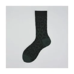 Calza corta in cotone e ciniglia effetto maculato Kourtney