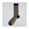 Calza corta in cotone e cashmere in fantasia verticale Roger