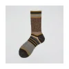 Calza corta in cotone e lurex a righe Chapò