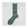 Calza corta in cotone millerighe Emerald