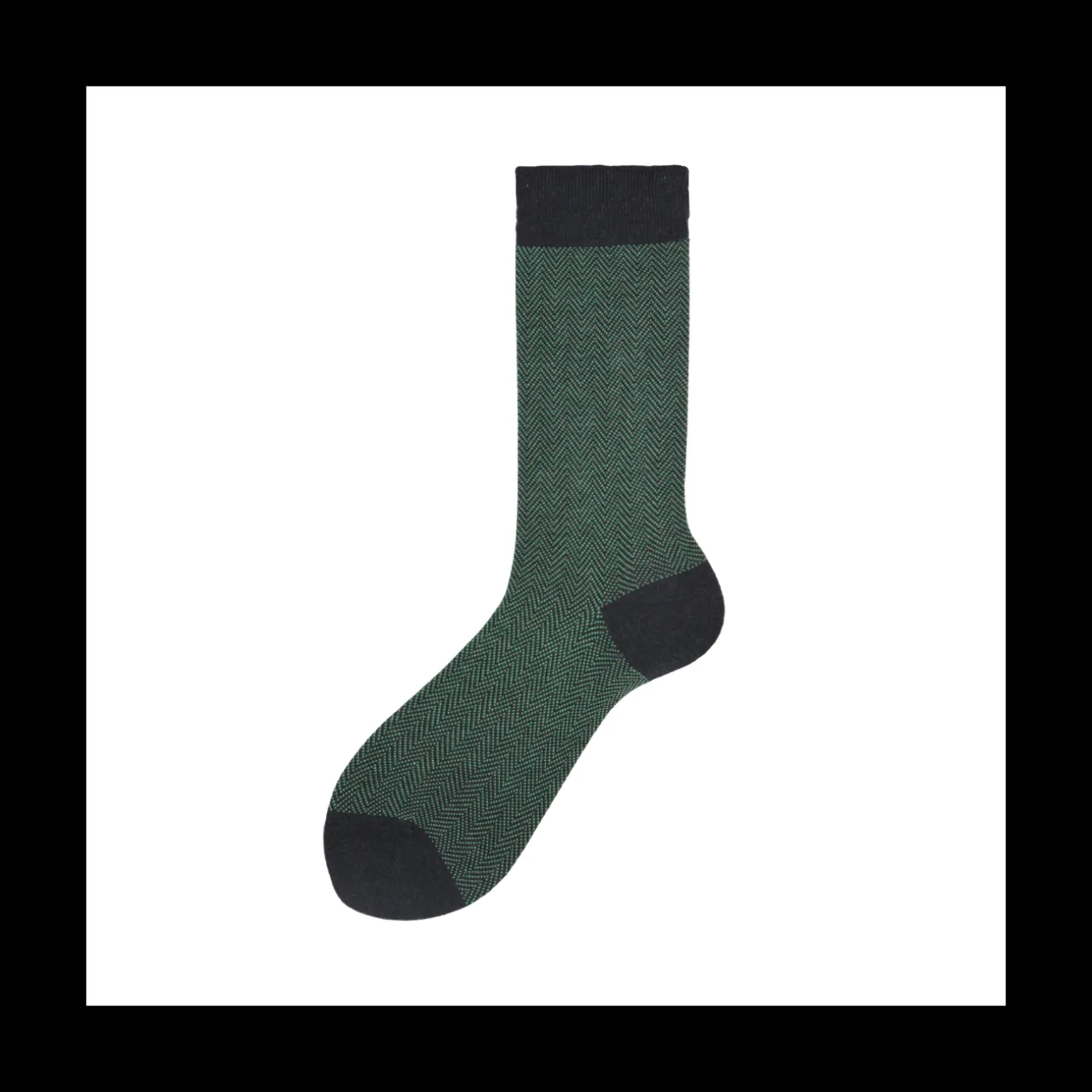 Calza corta in cotone misto cashmere jacquard Brick