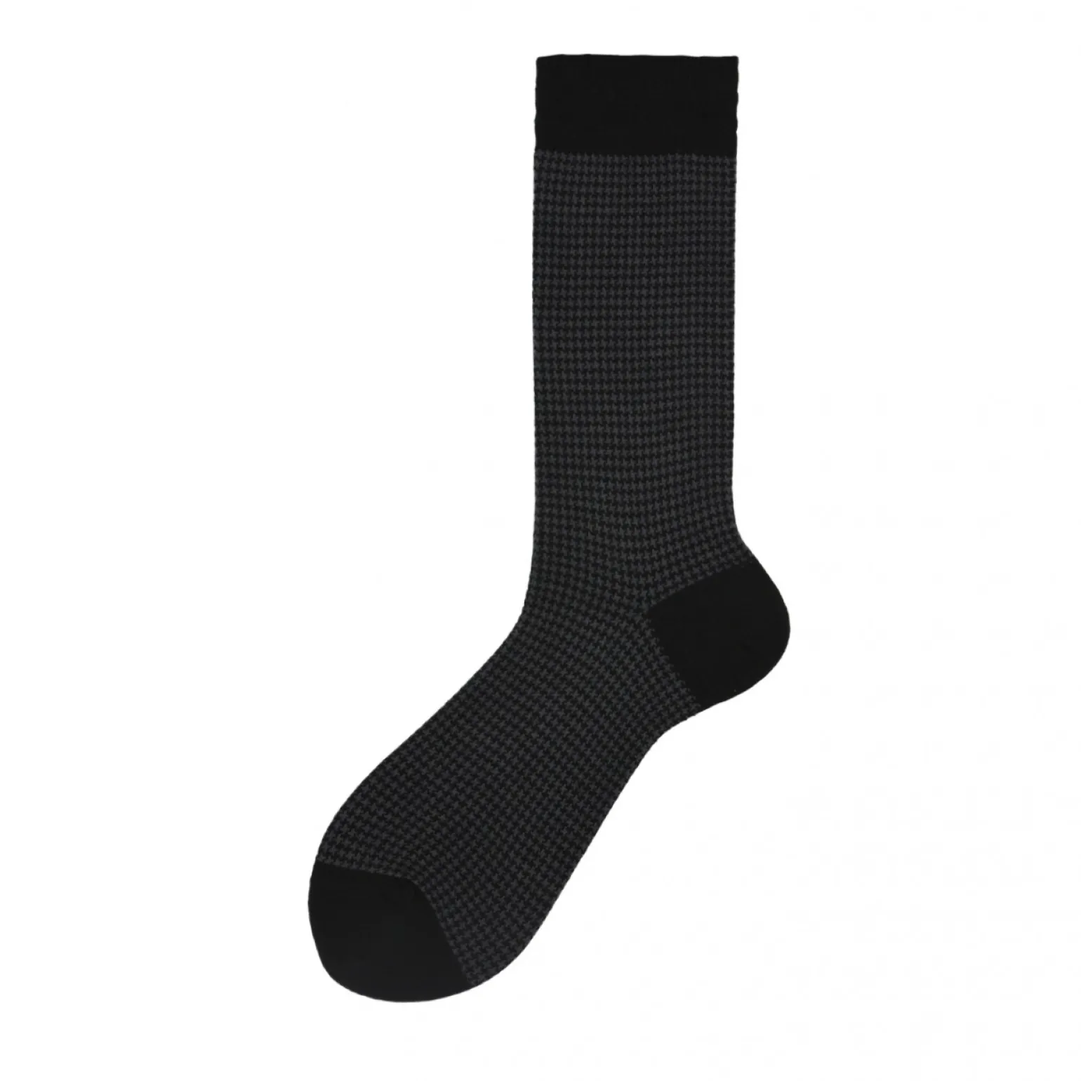 Calza corta in cotone misto cashmere jacquard e pied de poule Bombay