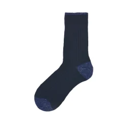 Calza corta in lana e lurex a coste N.279