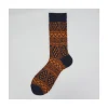 Calza corta in lana vergine e cashmere con greche Mike
