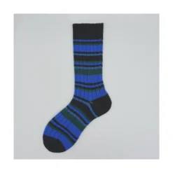 Calza corta in lana vergine a righe Josie