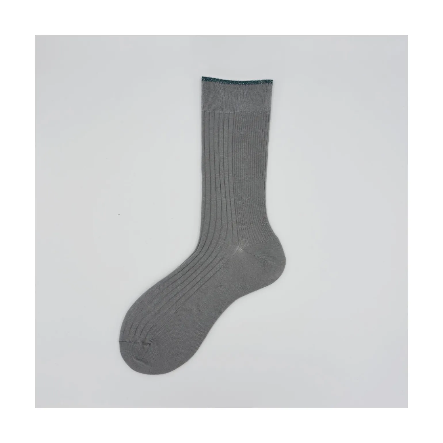 Calza corta in misto cashemere a coste e tip in lurex Justine