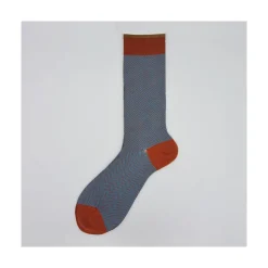 Calza corta in misto cashmere in fantasia a lisca Bobby