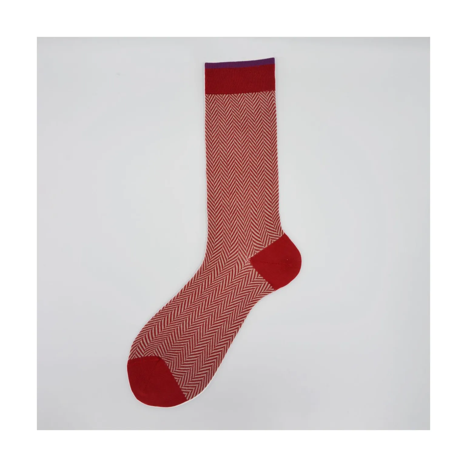 Calza corta in misto cashmere in fantasia a lisca Bobby