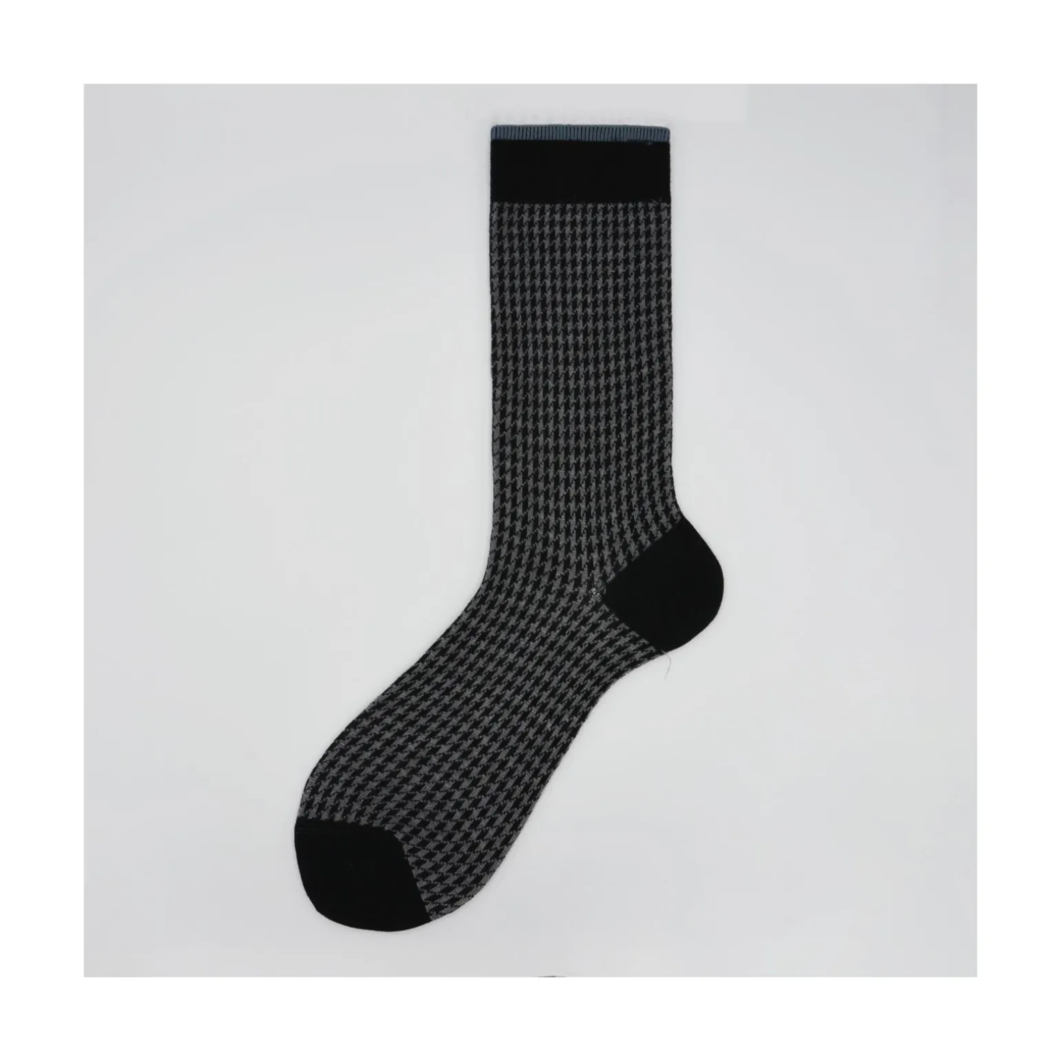 Calza corta in misto cashmere in fantasia pied de poule Gianni