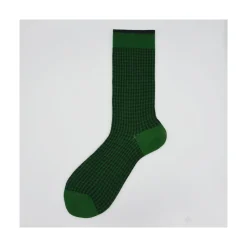 Calza corta in misto cashmere in fantasia pied de poule Gianni