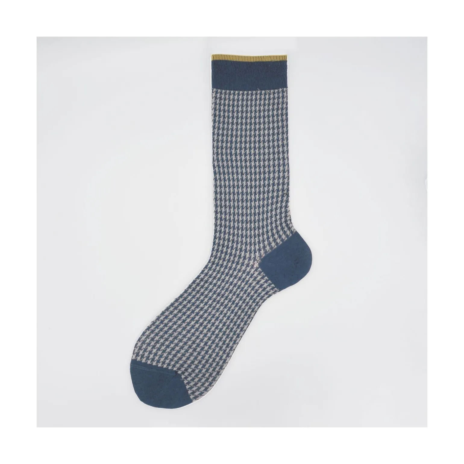 Calza corta in misto cashmere in fantasia pied de poule Gianni