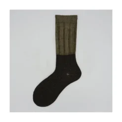 Calza corta in misto cashemere bicolor Pam