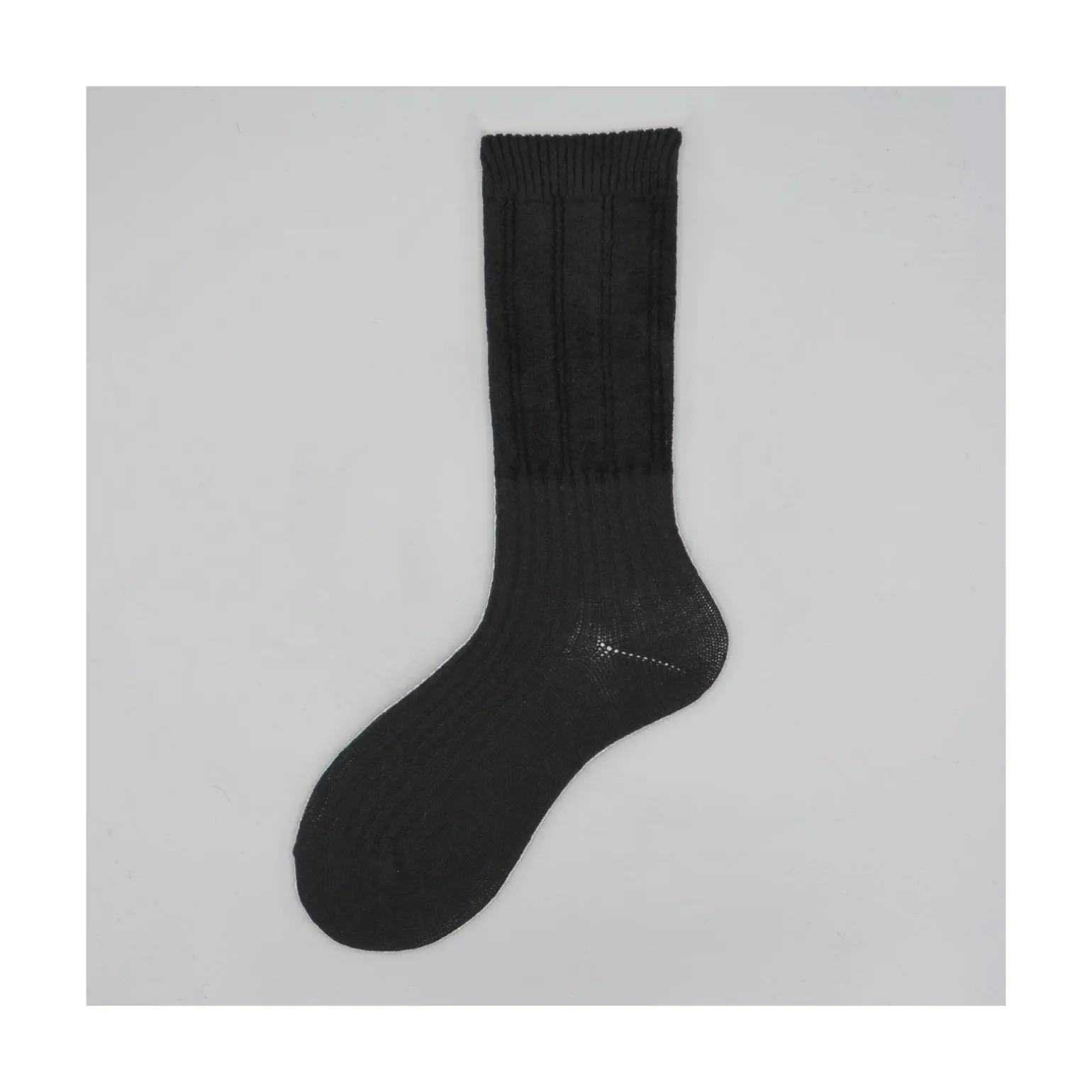 Calza corta in misto cashemere bicolor Pam