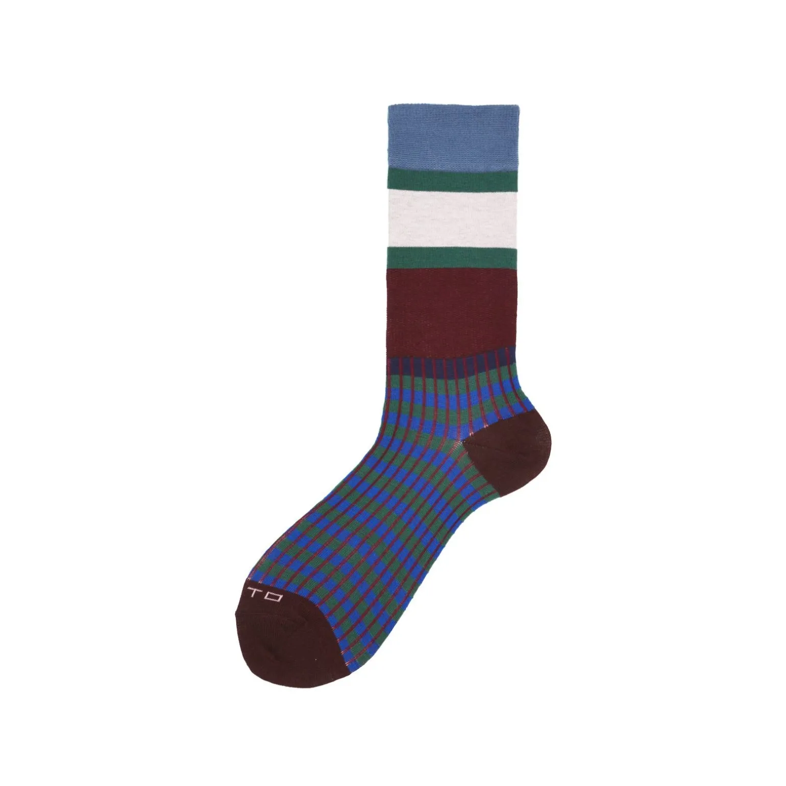 Calza corta rasata a fantasie Argyle