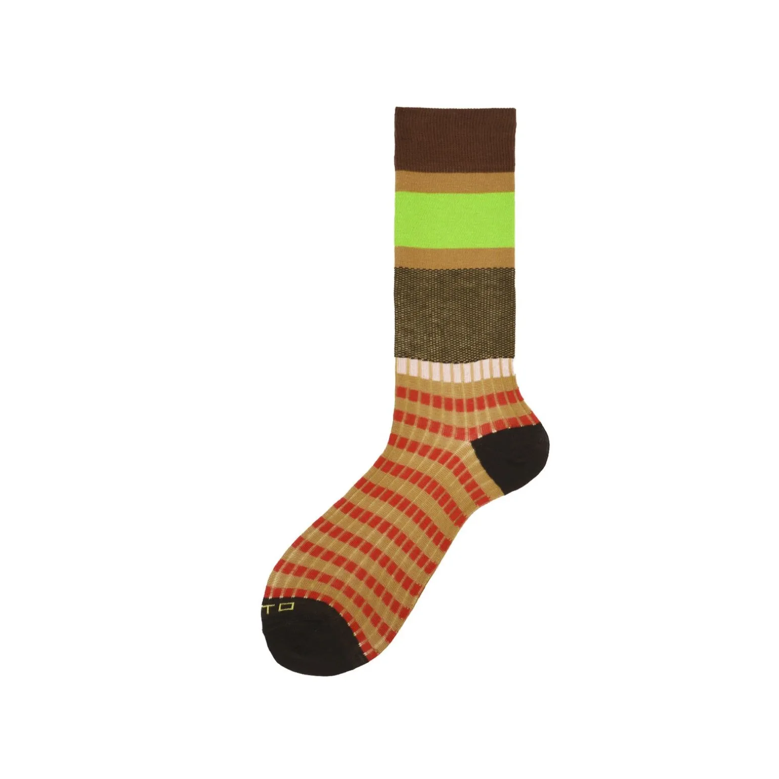Calza corta rasata a fantasie Argyle