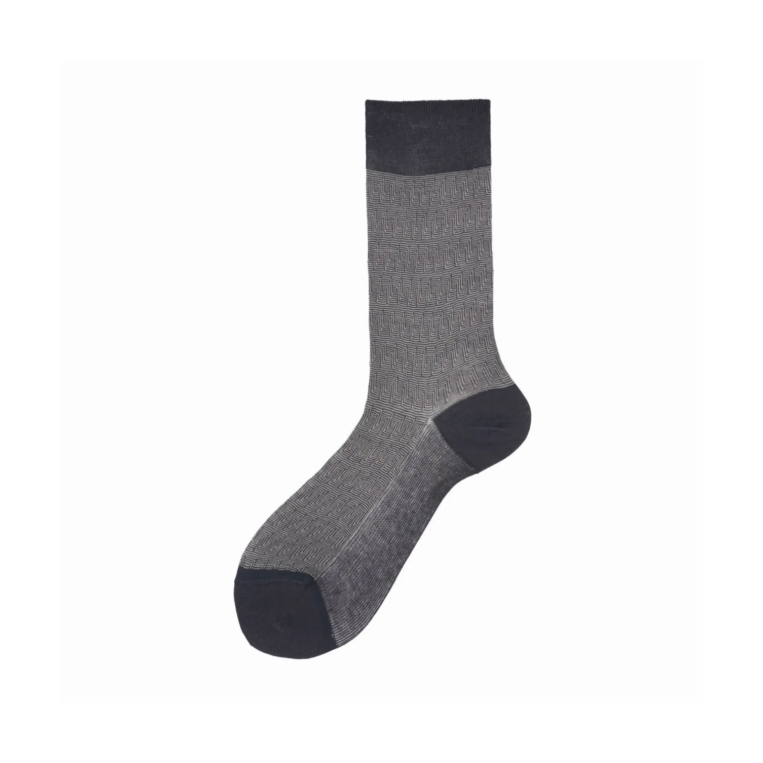 Calza corta uomo in cotone links jacquard a righe Pyne