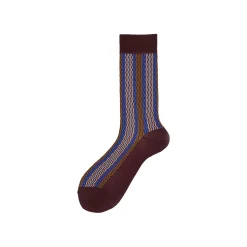 Calza corta uomo in cotone con righe verticali Taric