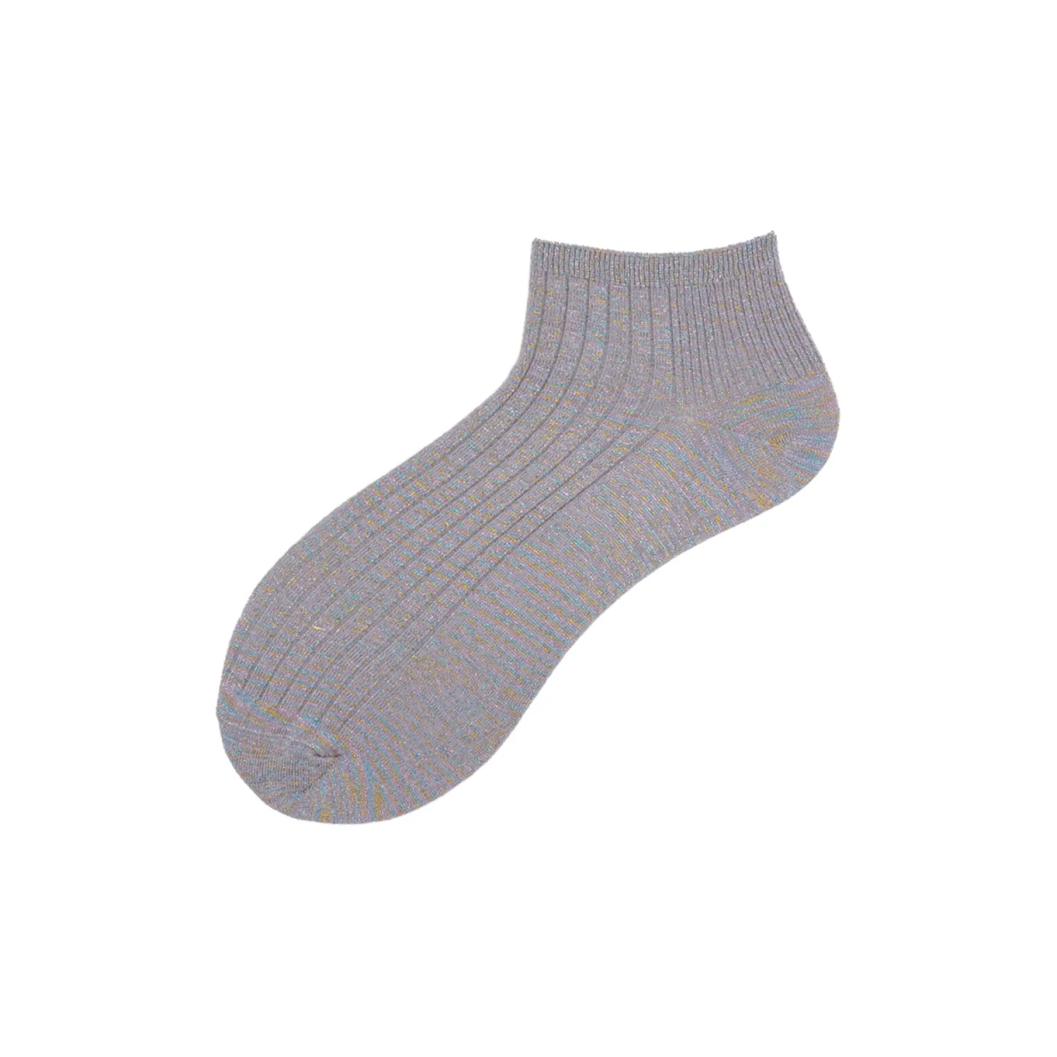 Calza da sneaker in lurex multicolor a coste Zoe