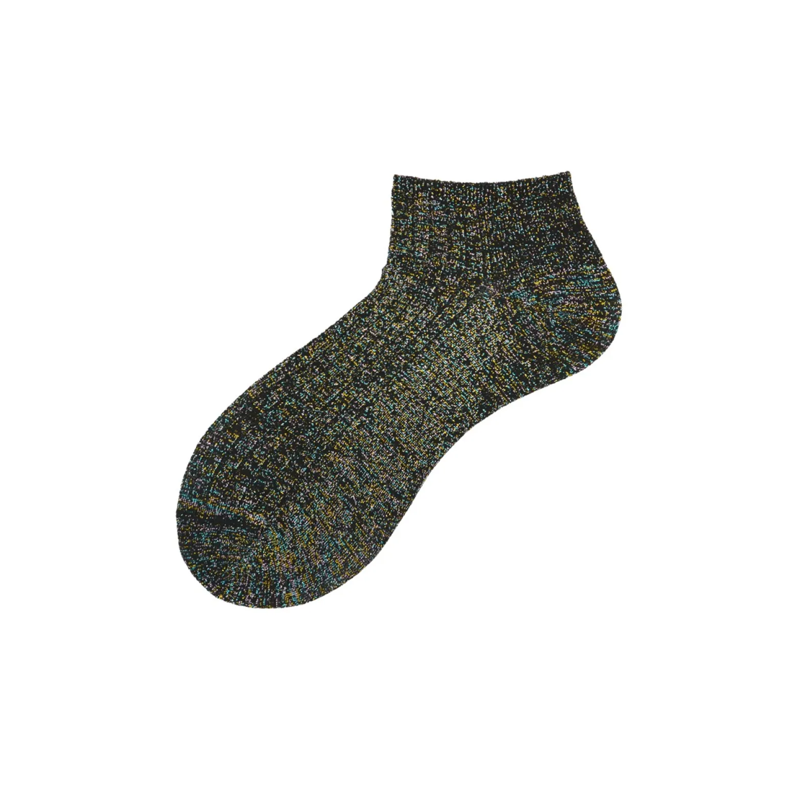 Calza da sneaker in lurex multicolor a coste Zoe