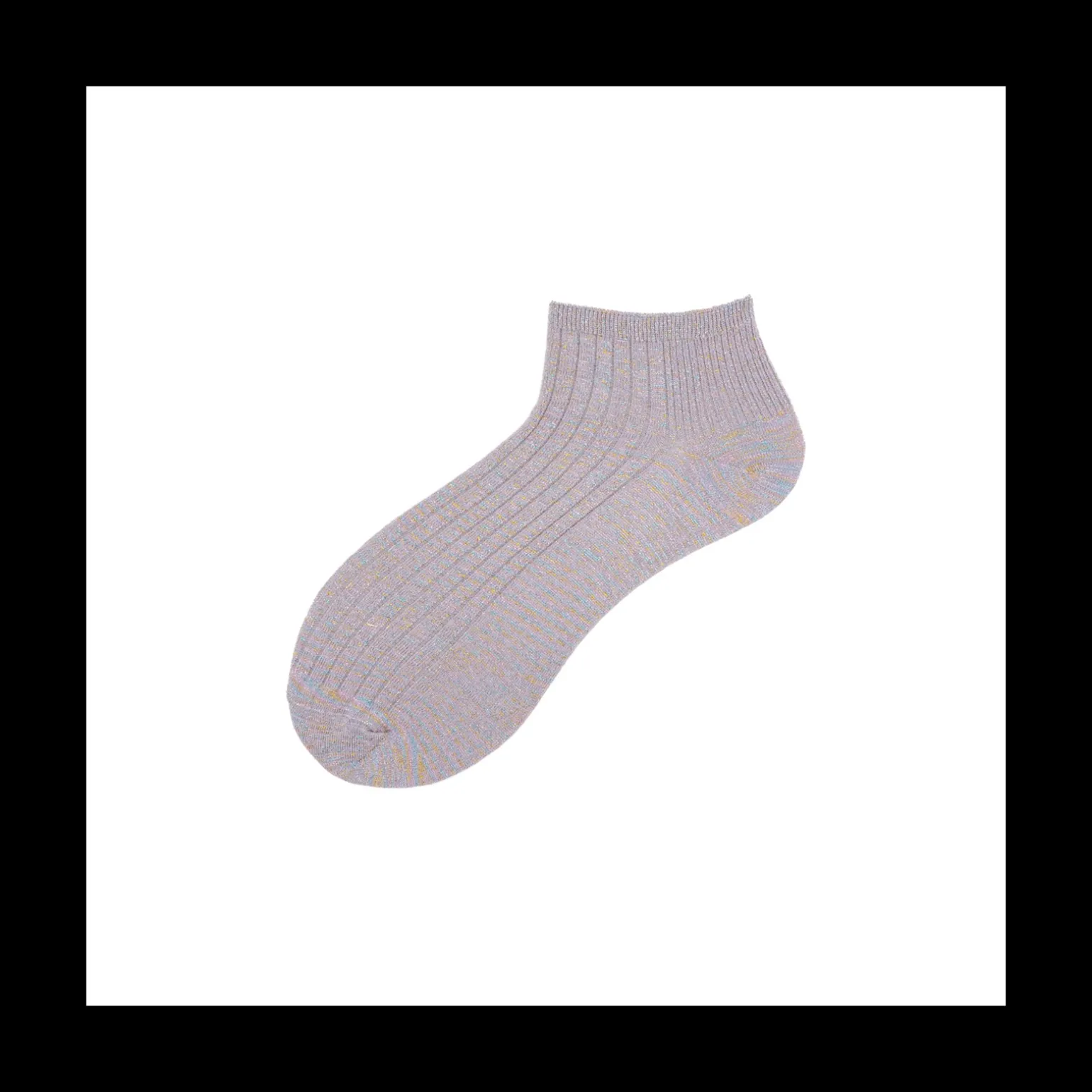 Calza da sneaker in lurex multicolor a coste Zoe