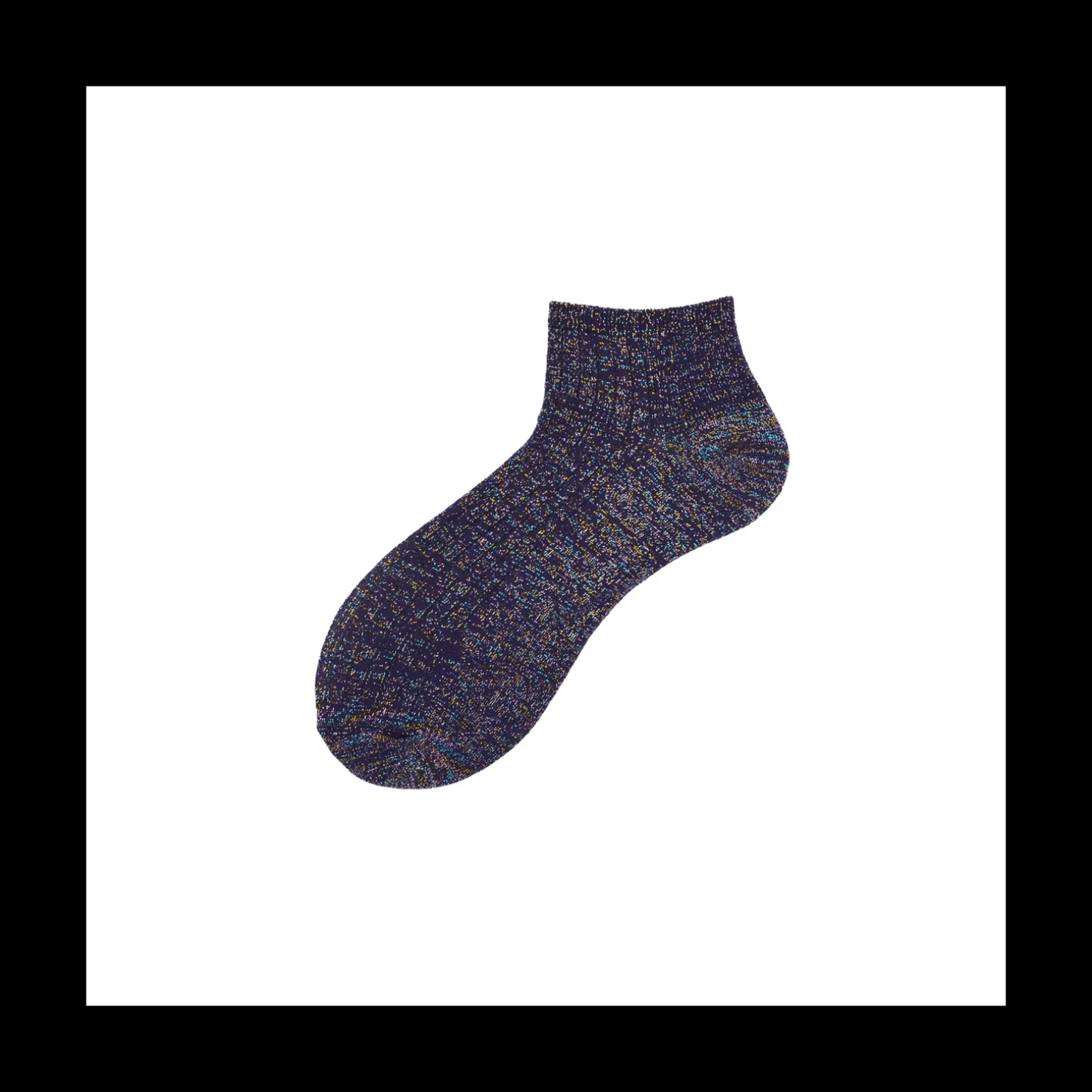 Calza da sneaker in lurex multicolor a coste Zoe