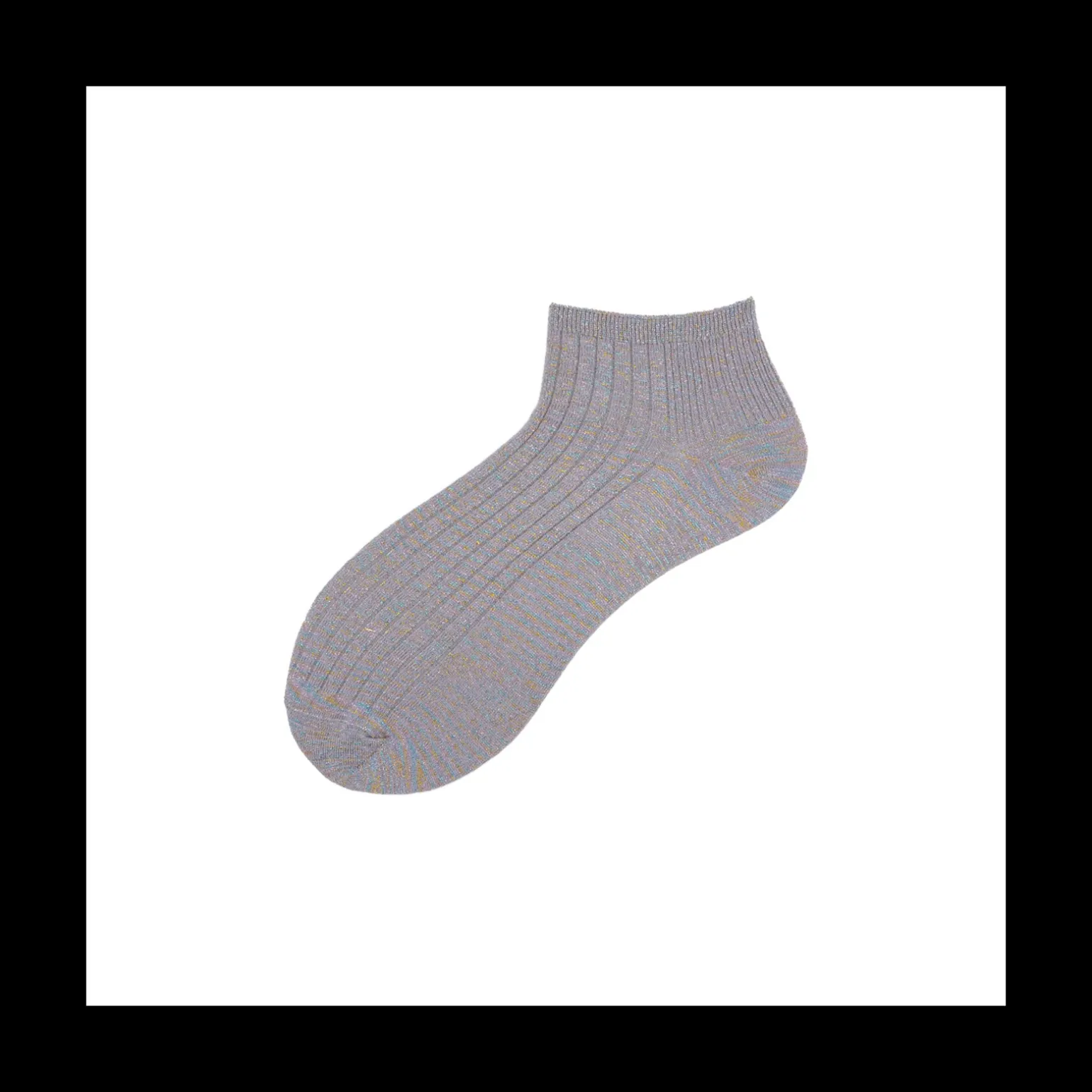 Calza da sneaker in lurex multicolor a coste Zoe