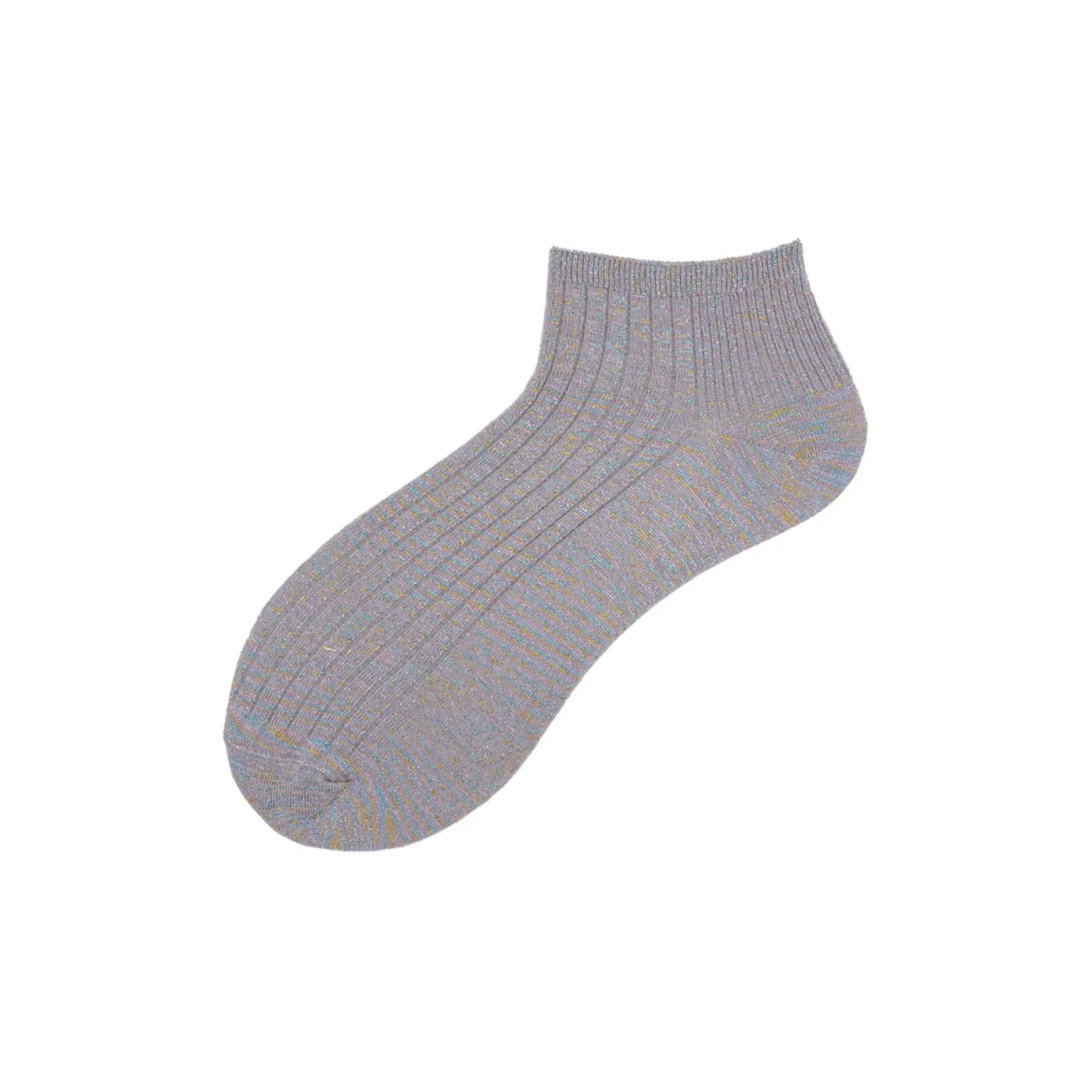 Calza da sneaker in lurex multicolor a coste Zoe